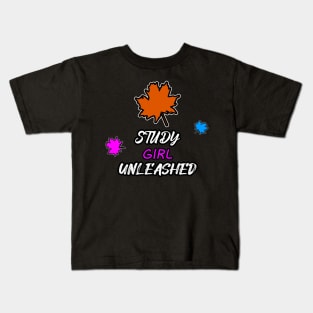 Study Girl Unleashed. Kids T-Shirt